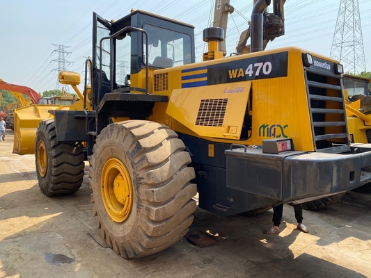 Voorlader Komatsu WA470 Wiellader voor bouwwerkzaamheden Gebruikt 7TON nominale lading