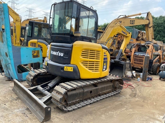 Gebruikte originele Japanse 5T mini graafmachine Komatsu PC55 EPA motor in goede staat Shanghai