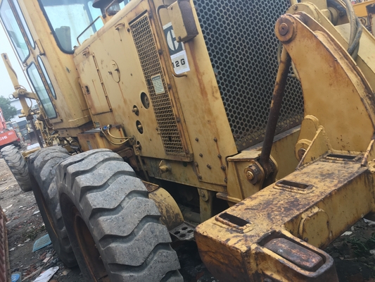 In goede staat dubbeltrommelroller CAT 12G Gebruikte platte landgrader uit Japan