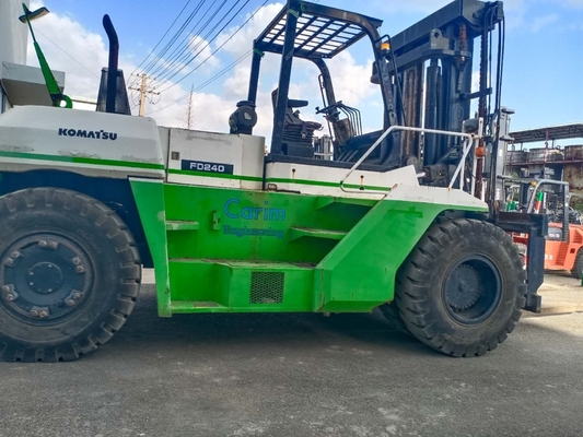 Zware vorkheftruck Komatsu FD240 magazijncontainer gebruikte vorkheftruck voor duurzaam