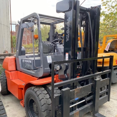 Japan Made 7ton Diesel Engine Vorklift voor TOYOTA FD70 Warehouse Container tweedehands