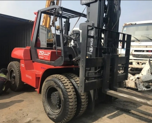 Japan Made 7ton Diesel Engine Vorklift voor TOYOTA FD70 Warehouse Container tweedehands
