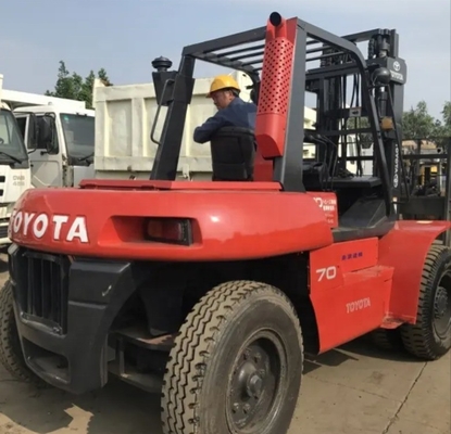 Japan Made 7ton Diesel Engine Vorklift voor TOYOTA FD70 Warehouse Container tweedehands