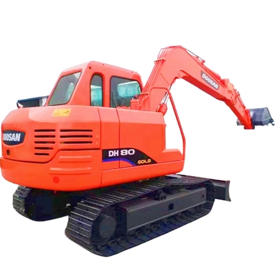 Gebruikte Doosan DH80 graafmachine met originele verf en Liyuan hydraulische cilinder in Japan