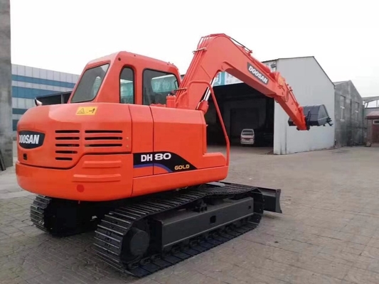 Gebruikte Doosan DH80 graafmachine met originele verf en Liyuan hydraulische cilinder in Japan