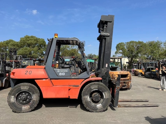 Nice Performance Japan Originele TOYOTA FD80 8ton Diesel Vorklift Truck voor Warehouse