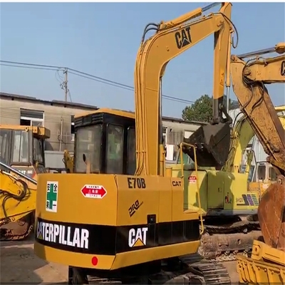 40kw Gebruikte Caterpillar Mini Excavator Tweedehands Digger E70B in originele kleur