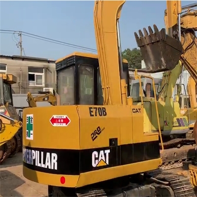 40kw Gebruikte Caterpillar Mini Excavator Tweedehands Digger E70B in originele kleur