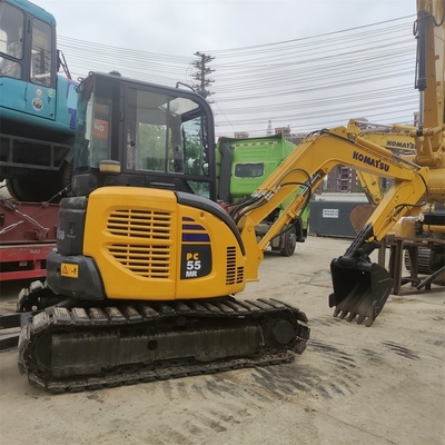 Japanse Komatsu PC55MR 5,5 ton tweedehands mini graafmachine met originele hydraulische pomp