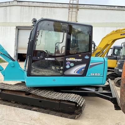 30kw originele verf Kobelco SK60 Hydraulische graafmachine 6 ton Mini Digger met blad