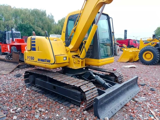 Japan Originele Komatsu PC60 Graafmachine 6 Ton Crawler Digger met 0,35m3 Bucket