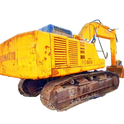 Gebruikte KOMATSU PC600 graafmachine in uitstekende staat met weinig werktijden