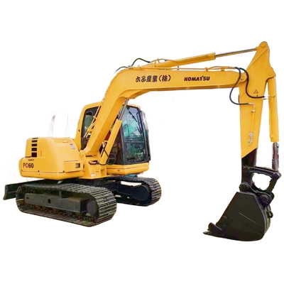 Japanse geïmporteerde Komatsu PC60 Crawler graafmachine met originele motor en lage werktijden