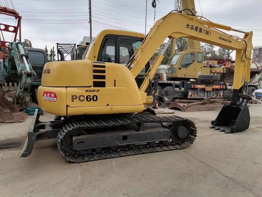 Japanse geïmporteerde Komatsu PC60 Crawler graafmachine met originele motor en lage werktijden