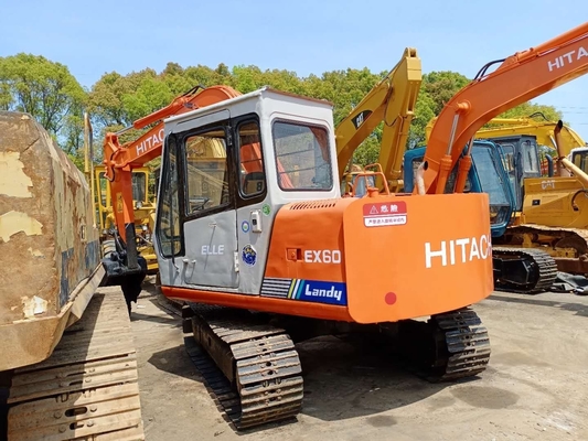 Quancai Motor HITACHI EX60 Graafmachine 6 Ton Crawler Digger met 0.32m3 emmercapaciteit