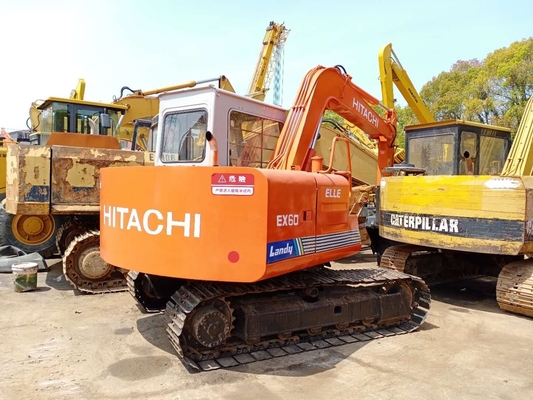 Quancai Motor HITACHI EX60 Graafmachine 6 Ton Crawler Digger met 0.32m3 emmercapaciteit