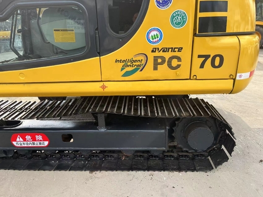 Crawler gebruikt Komatsu PC70 graafmachine 7TON met originele verf en andere hydraulische klep
