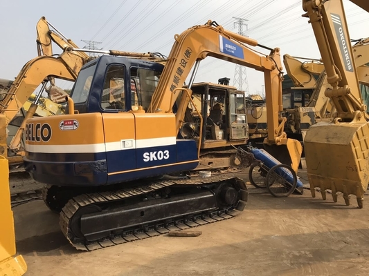 Originele kleur Gebruikte KOBELCO SK03 graafmachine met lage werktijden in Shanghai