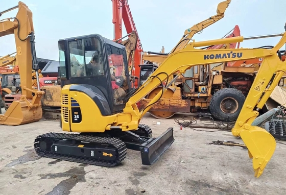 Mini Digger KOMATSU PC35 Graafmachine tweedehands met laag brandstofverbruik en Japanse productie