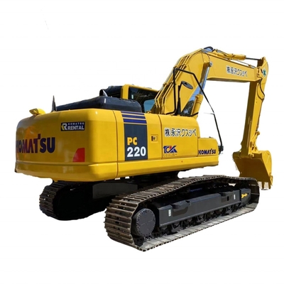 Hydraulische graafmachine met kruipgraver Gele Komatsu PC220 graafmachine met laag brandstofverbruik