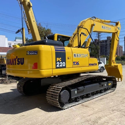 Hydraulische graafmachine met kruipgraver Gele Komatsu PC220 graafmachine met laag brandstofverbruik