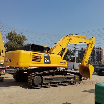 Japan Import Tweedehands Komatsu PC450 Graafmachine Gebruikte 45Ton Digger in Shanghai Yard