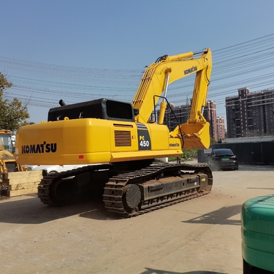 Japan Import Tweedehands Komatsu PC450 Graafmachine Gebruikte 45Ton Digger in Shanghai Yard