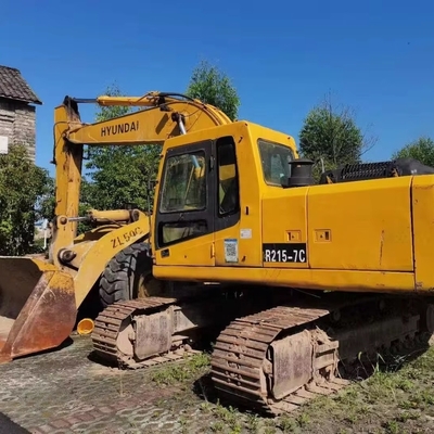 92 kW Hyundai R215-7C Graafmachine Crawler Tweedehands Hydraulische 215-7 Digger Originele Korea