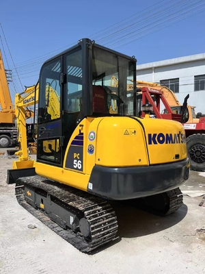Gebruikte mini-graafmachine PC56 in Shanghai /gebruikte Komatsu PC55mr-graafmachine gemaakt in JAPAN