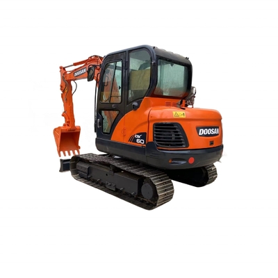 Heavy Construction Equipment Doosan DX60 Gebruikte graafmachine met hydraulische cilinder