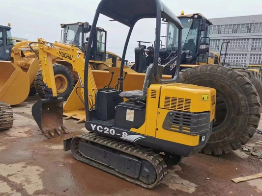 20KW Yuchai YC20-8 Mini Graafmachine 2 Ton Nege Werktijden 0-2000 Crawler Graafmachine