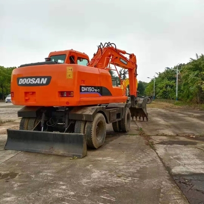 Hoog werkend rendement Doosan DH150W-7 Gebruikte graafmachine met Japanse motor