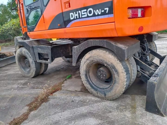 Hoog werkend rendement Doosan DH150W-7 Gebruikte graafmachine met Japanse motor