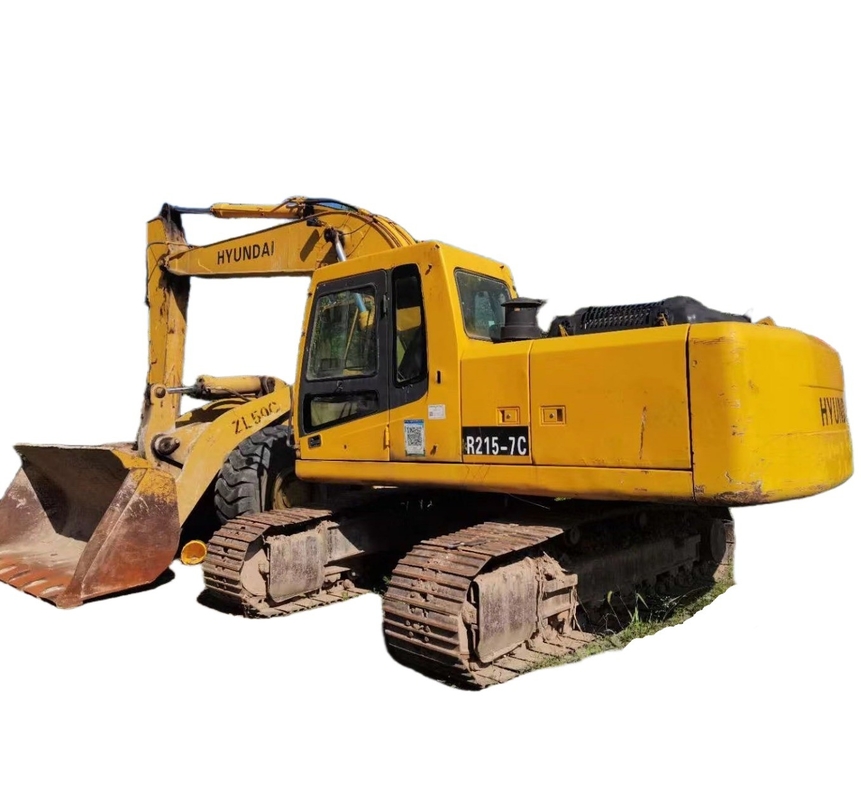 EPA-motor R215-7C Hyundai graafmachine met gebruikte originele verf en lage uren