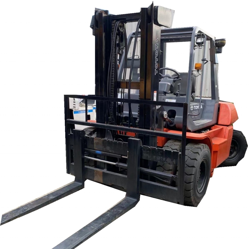 Japan Made 7ton Diesel Engine Vorklift voor TOYOTA FD70 Warehouse Container tweedehands