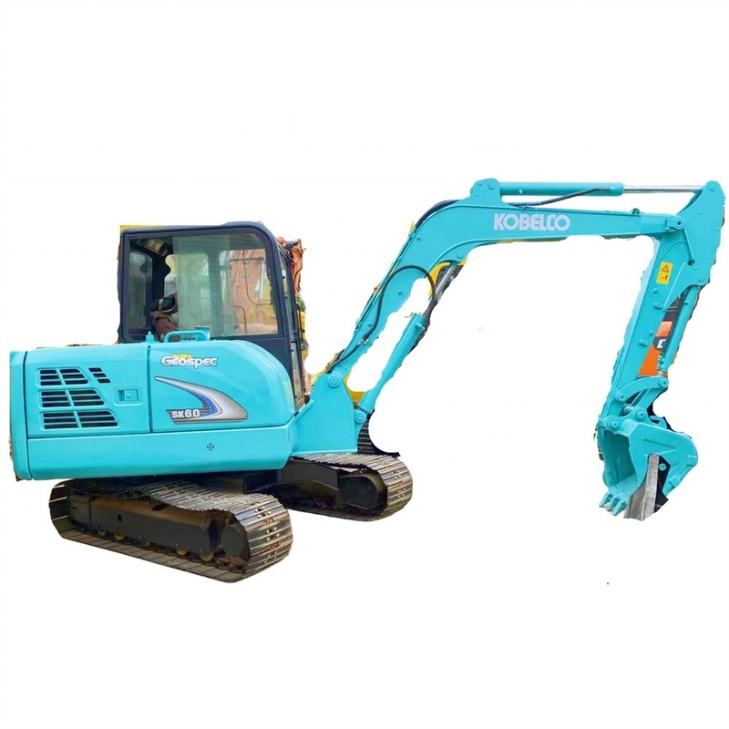 30kw originele verf Kobelco SK60 Hydraulische graafmachine 6 ton Mini Digger met blad