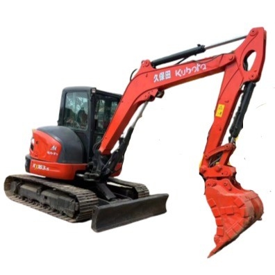 6ton KUBOTA KX163 graafmachine met lage werktijden en originele Japanse hydraulische pomp