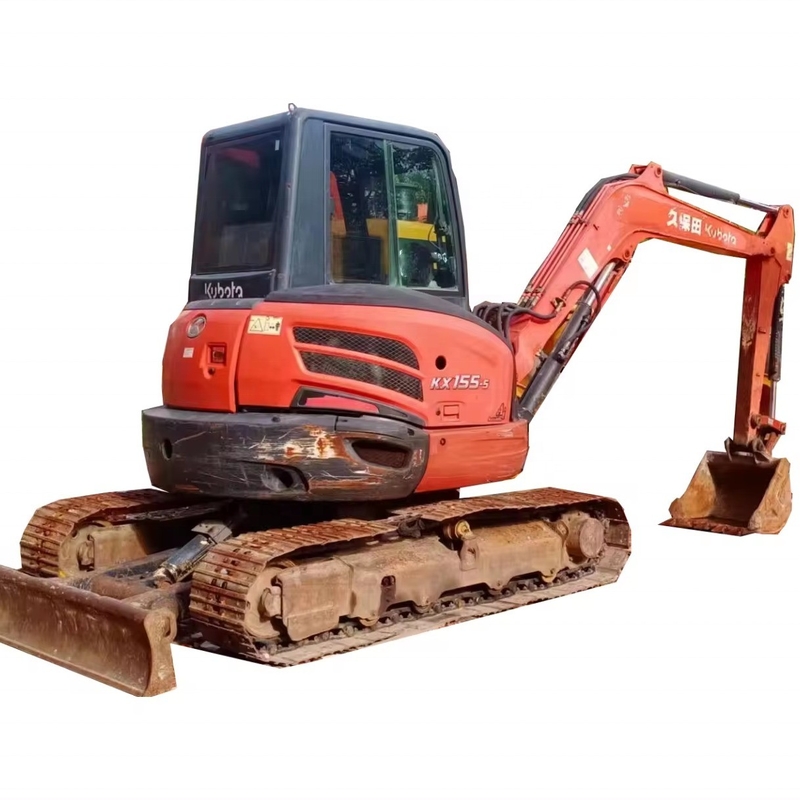 5 Ton Crawler Excavator Japan Kubota KX155-5 Gebruikte graafmachines voor uw bedrijfsbehoeften