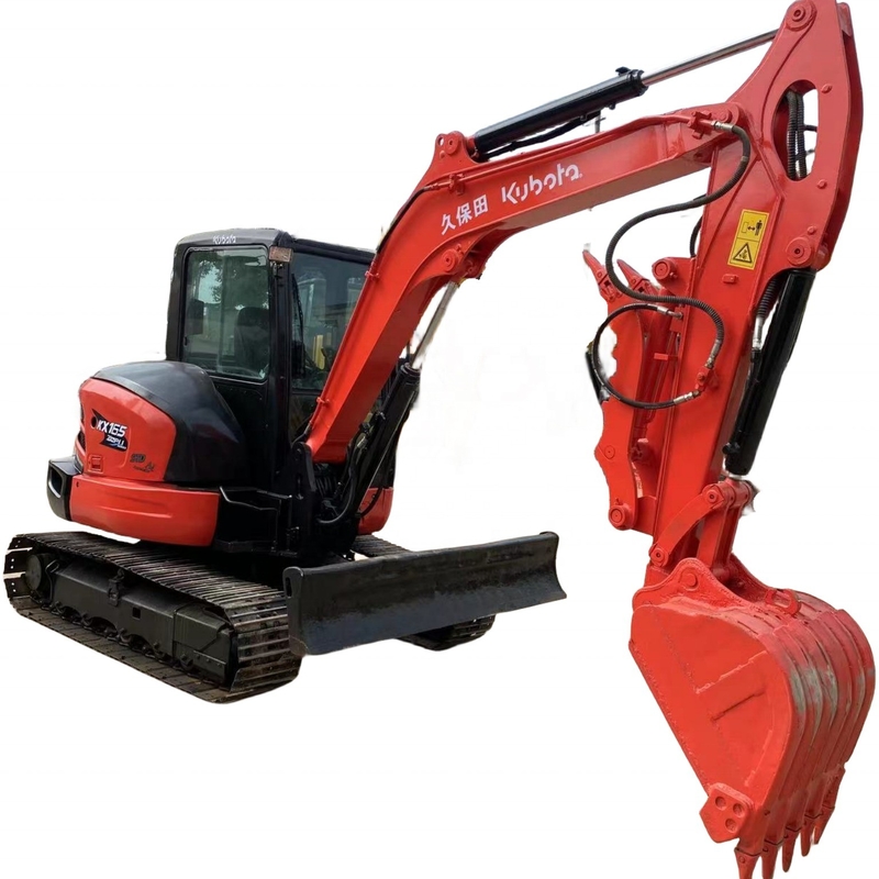 Gebruikte Kubota KX165-5 graafmachine in goede staat originele Japanse vervaardiging 6TON werkgewicht