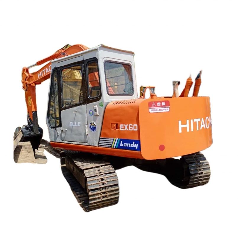 Quancai Motor HITACHI EX60 Graafmachine 6 Ton Crawler Digger met 0.32m3 emmercapaciteit