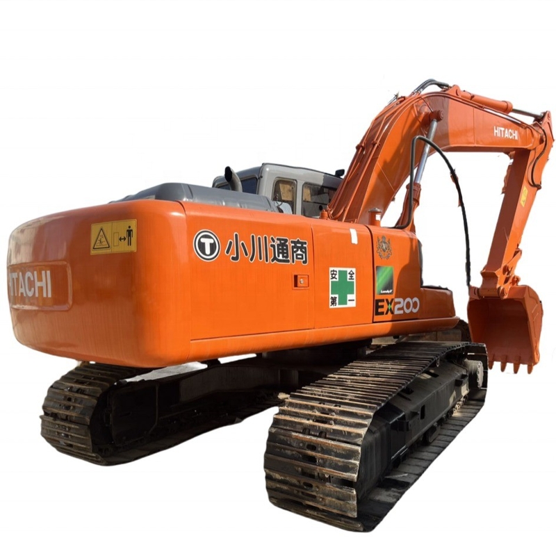 Gebruikte HITACHI EX200 Zaxis 120-6 graafmachine met ISUZU motor en Vickers hydraulische klep