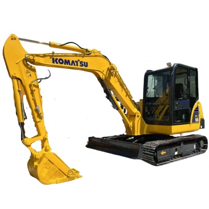 In goede conditie Crawler Mini Digger Komatsu PC56 Gebruikte originele Japanse 5T mini graafmachine