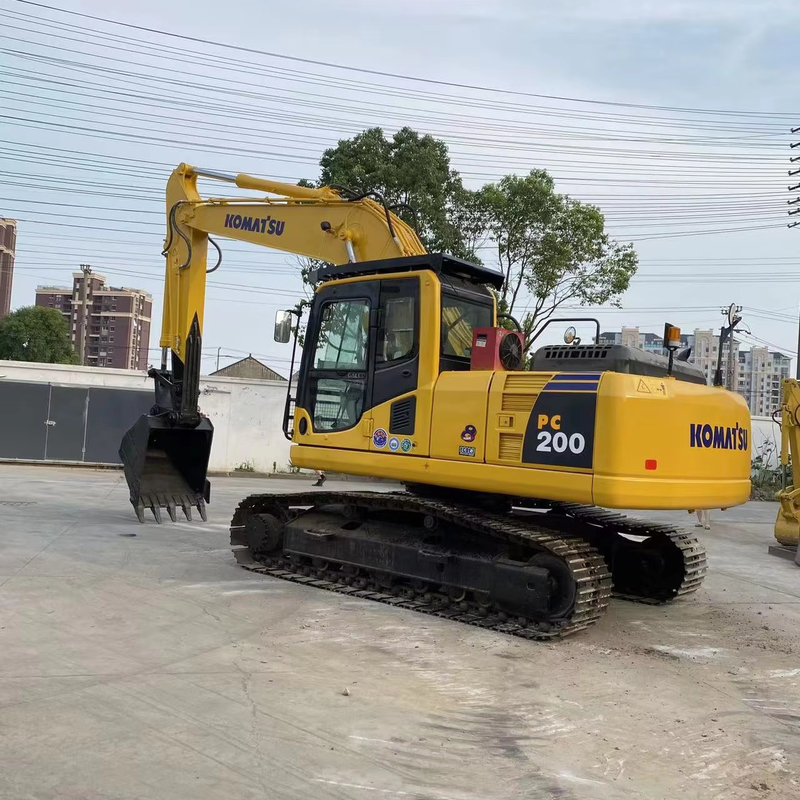 Oorspronkelijke KOMATSU PC200-8 tweedehands graafmachine van 20 ton met lage werktijden